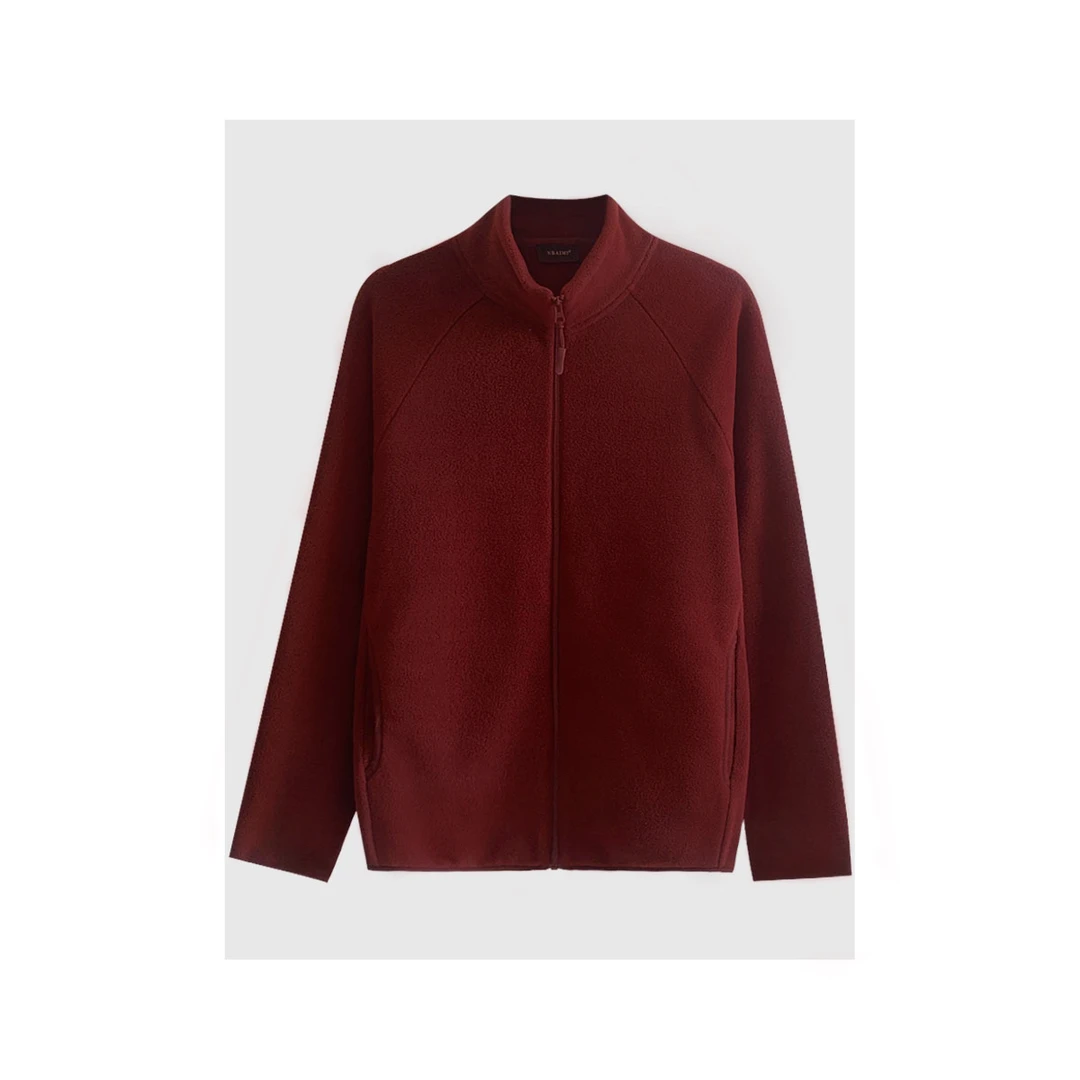 摇粒绒立领卫衣 秋冬休闲保暖时尚双面摇粒绒立领拉链卫衣