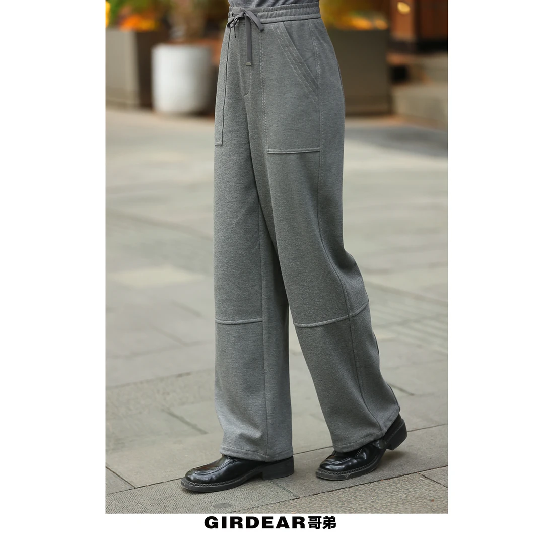 GIRDEAR/哥弟1100510 新款时尚松紧百搭显瘦工装风冬季保暖（双11