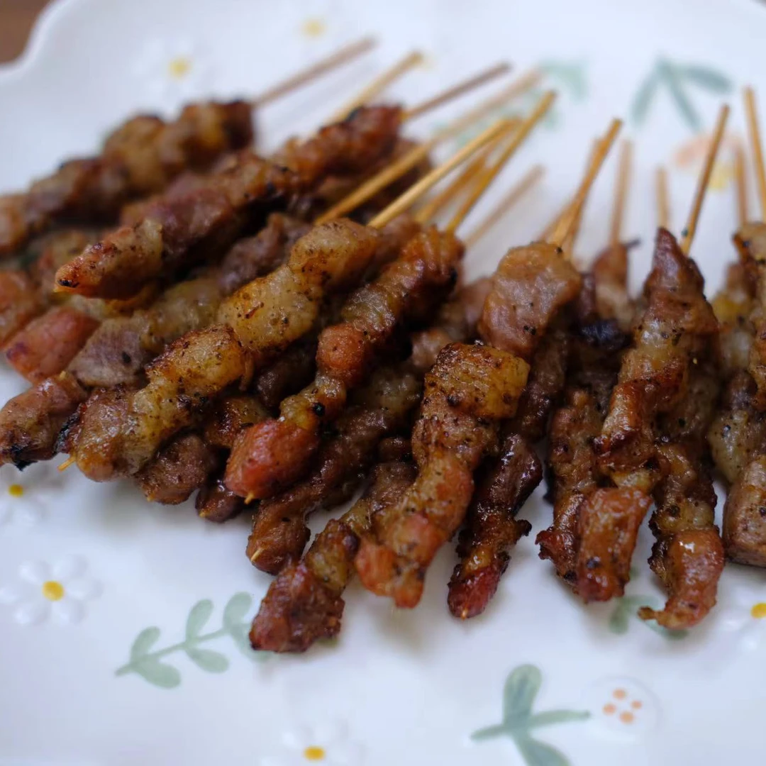 炭蜜糖粉小肉串（5串）尝鲜装新鲜手工传统炭烤特色