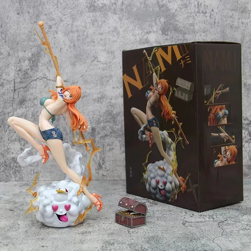 海贼王IU娜美长裤娜美短裤娜美送宝箱彩盒女雕像手办模型摆件礼物