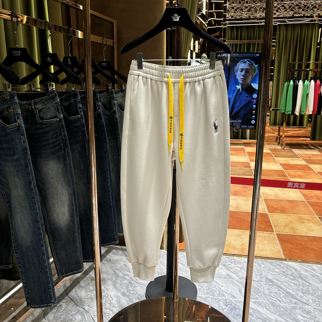 新【阿诺专属】冬季加厚跨年新款时尚百搭松紧抽绳加绒卫裤88817