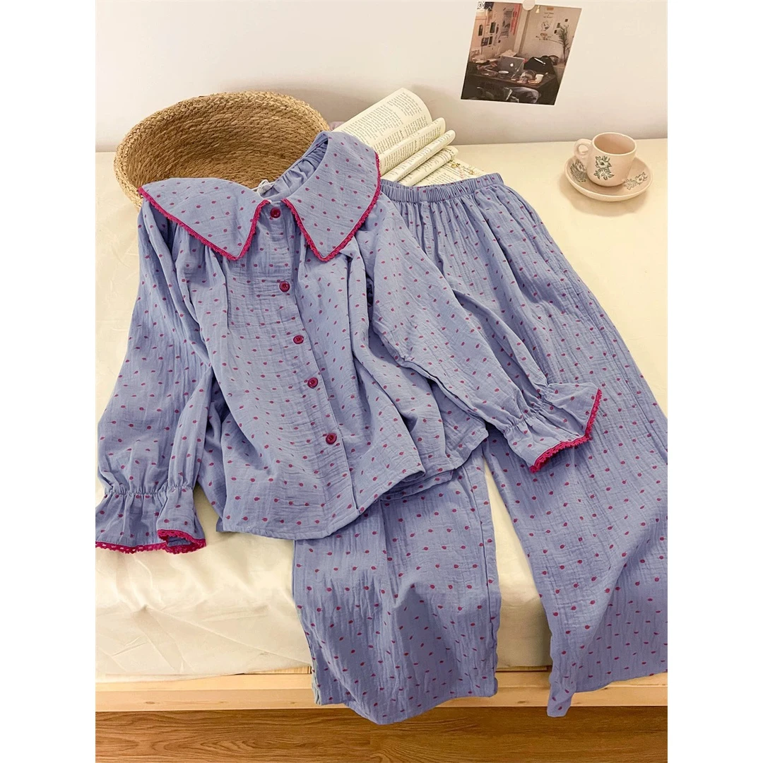 云朵棉睡衣女春秋季2024新款爆款学生长袖宽松女士夏天家居服套装