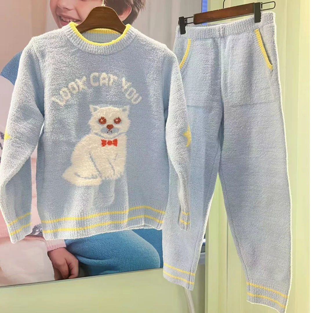 YYY 断码福利   儿童 睡衣 半边绒  套装
