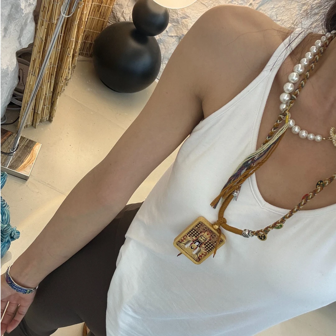 非金属布艺项链 李豆儿定制 毛衣链装饰项链