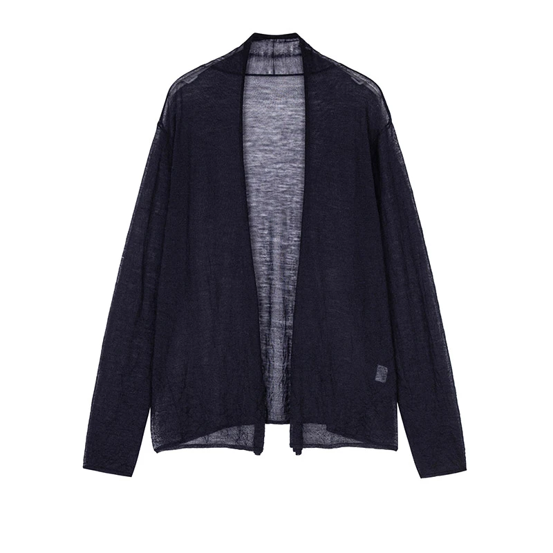 轻薄防晒精仿无扣水溶羊绒开衫 透气百搭空调房