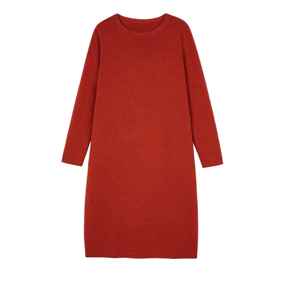 中长款连衣裙 开叉  休闲百搭