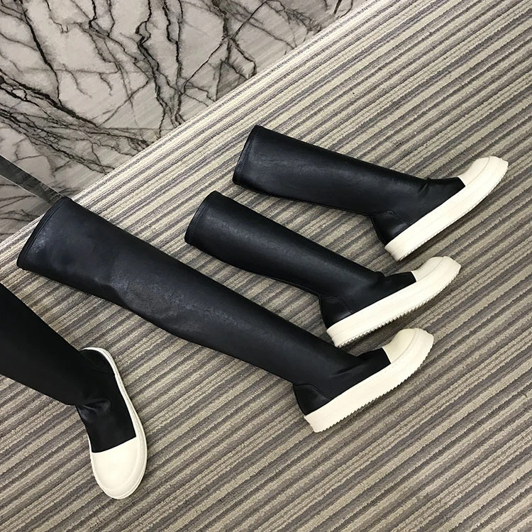 唐嫣王子文同款长靴女秋冬2025RO松糕高跟弹力靴过膝长筒女神靴子