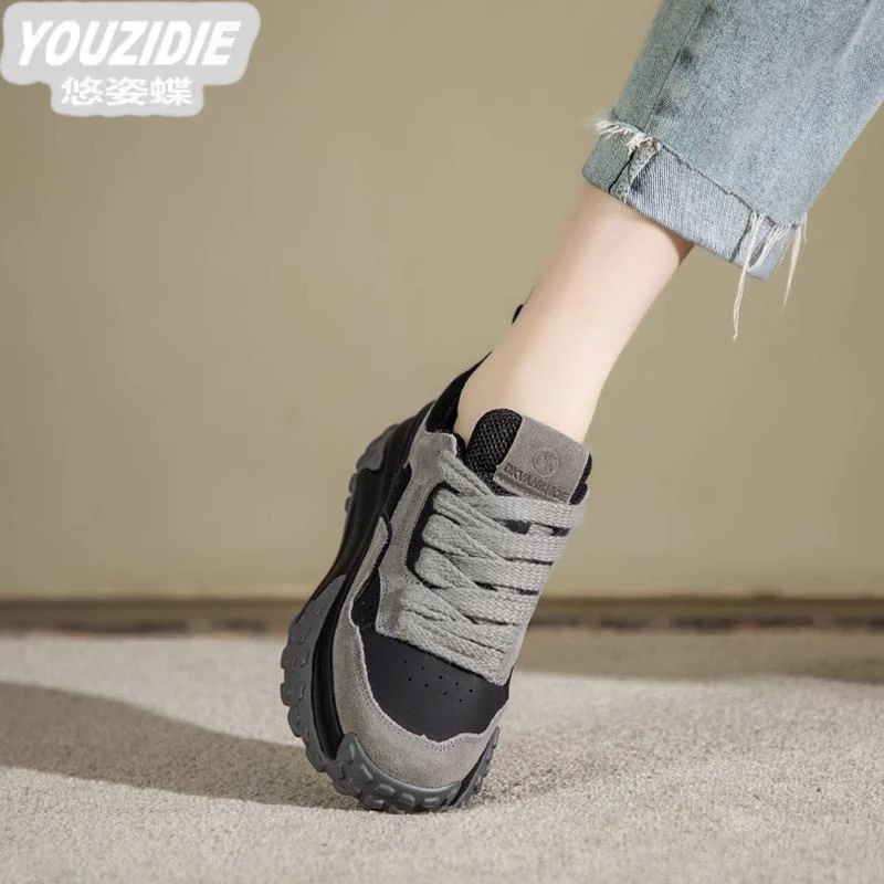 YOUZIDIE【时尚】引领潮流~2025新款显脚小加绒休闲鞋运动鞋子女爆