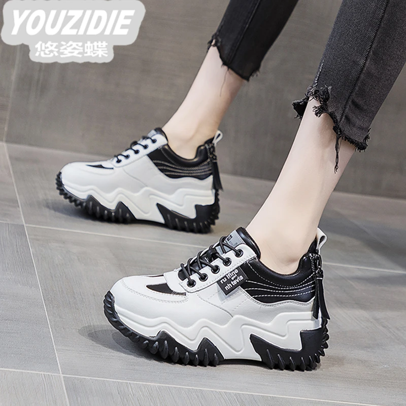 YOUZIDIE网红潮2025新款夏百搭夏季春秋内增高显脚小薄款