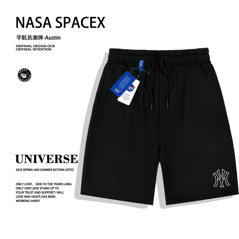 nasa&mmlg NASA新款潮牌百搭短裤男士夏季透气百搭出游裤子运动时尚休闲裤
