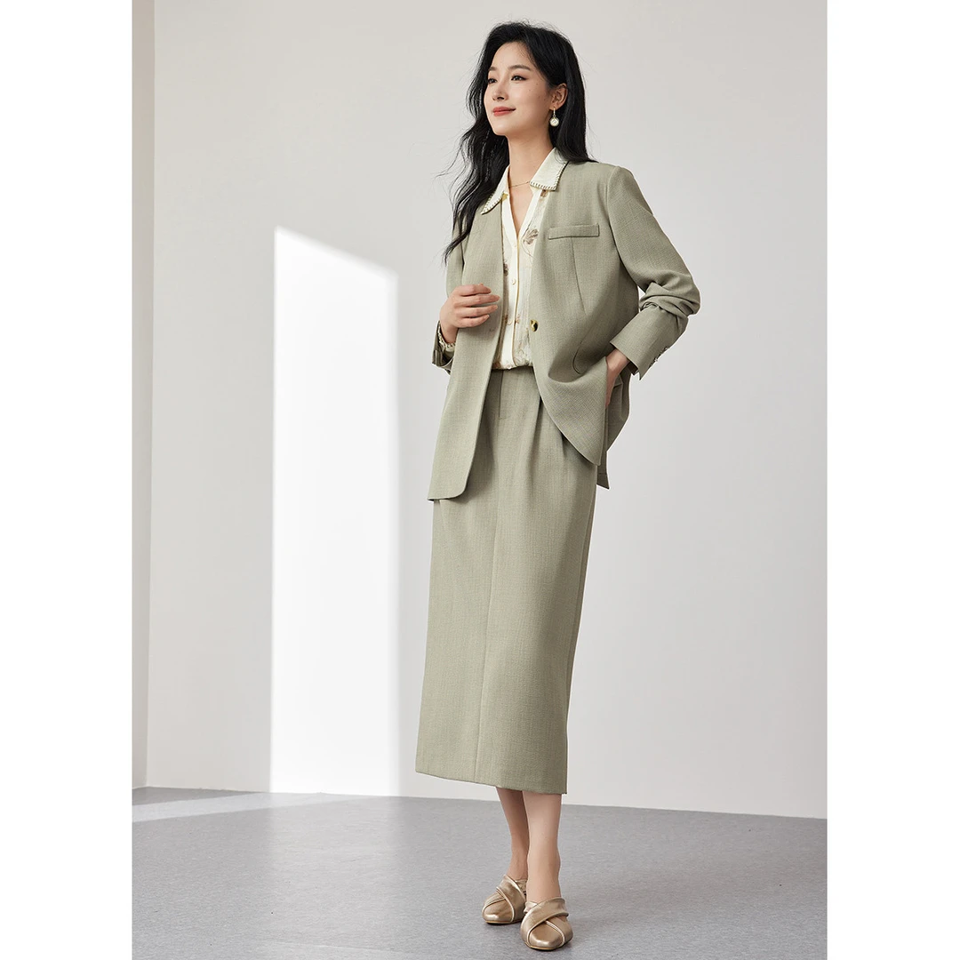 【 达人专属 】CP585气质优雅通勤风简约感V领西装外套