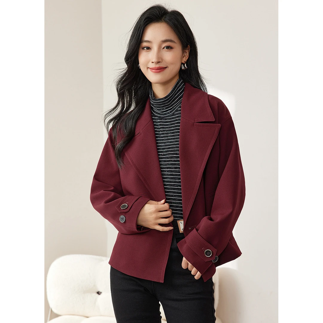 【 达人专属 】CP926时尚个性时髦简约感翻驳领短外套