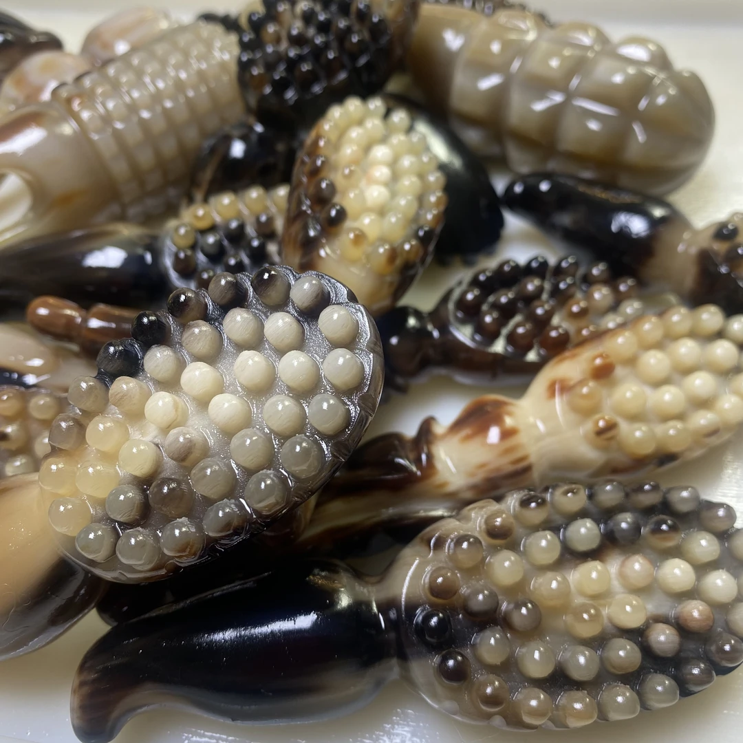 手工天然牛角莲蓬实心一体多珠脸部眼部按摩拨筋棒