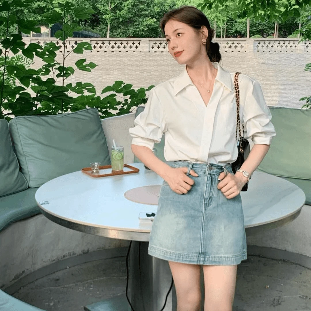 夏季外穿通勤高级感独特漂亮短袖薄款衬衫女法式气质衬衣小众上衣
