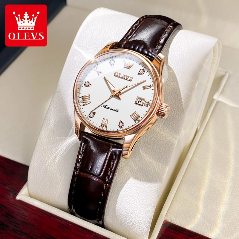 【简约风】欧利时品牌手表女士机械表气质时尚简约经典腕表镶钻9932