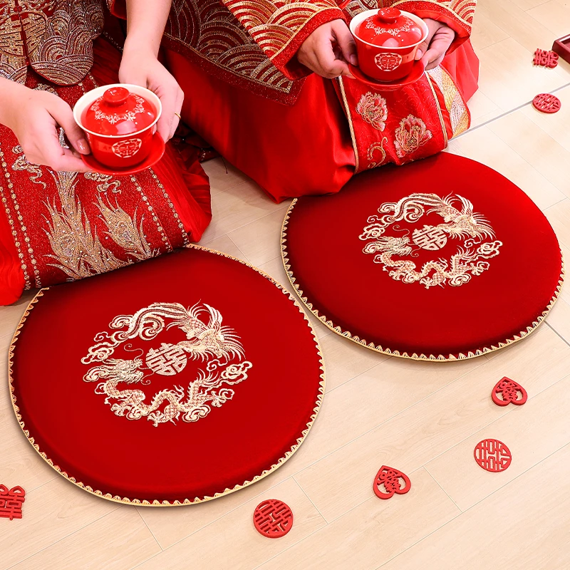 结婚跪垫一对加厚新婚礼改口敬茶垫跪拜垫女方出嫁坐福垫婚庆用品