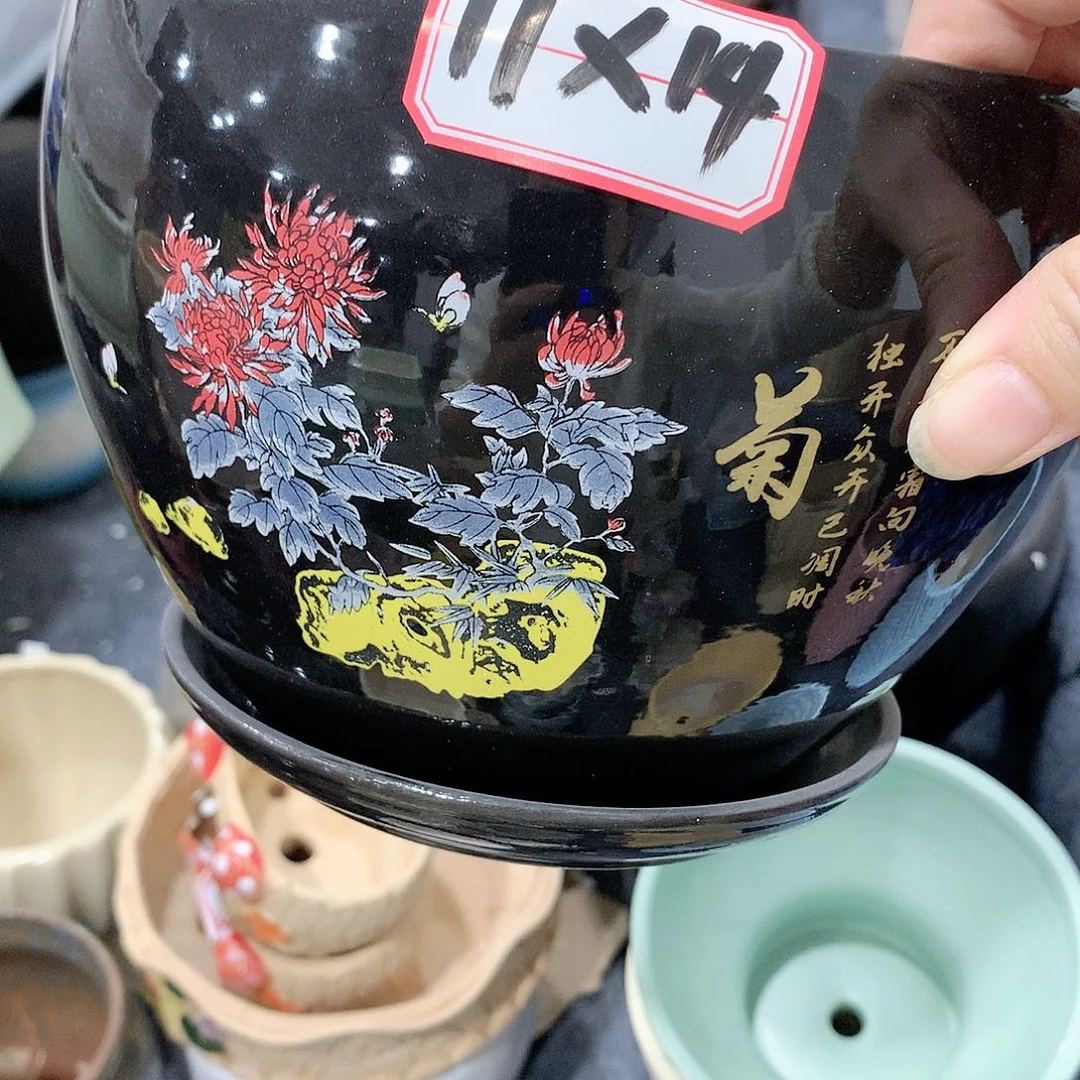 红陶陶瓷多肉花盆