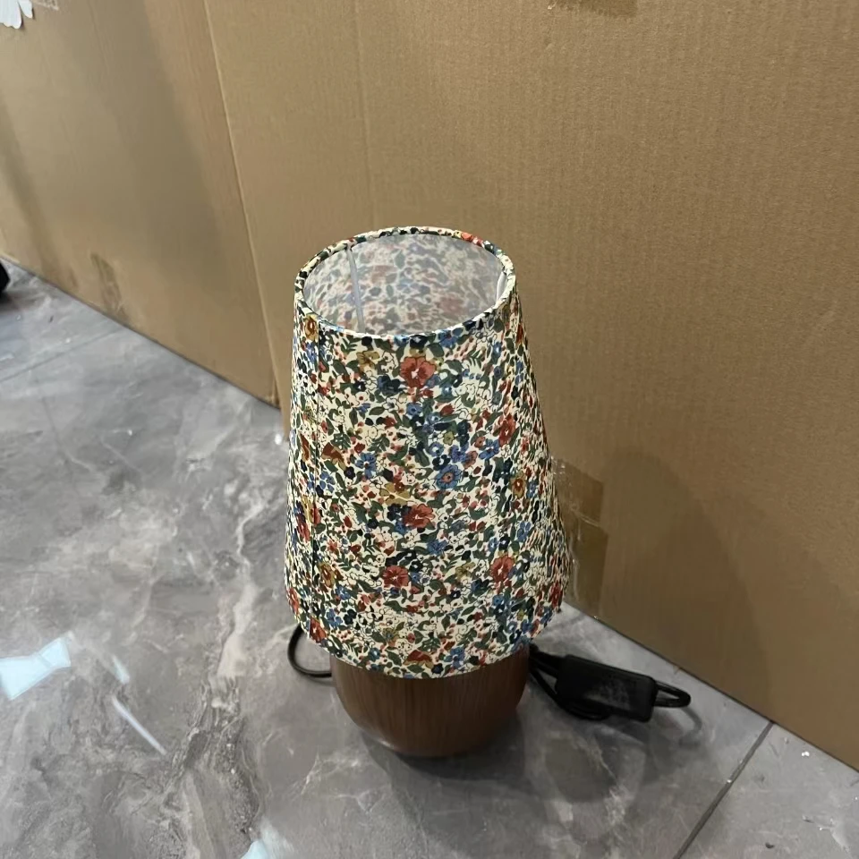 台灯 圆木 复古蘑菇灯手工