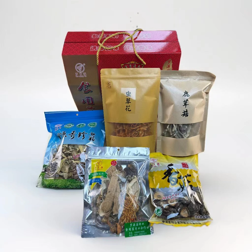 罗中福过节送礼罗源特产五包菌菇大礼盒珍菇