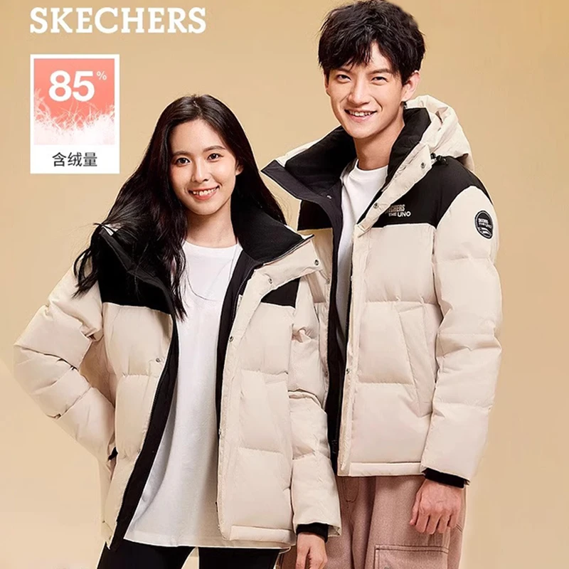 Skechers斯凯奇冬季时尚百搭新款情侣防寒运动休闲羽绒服L423U177