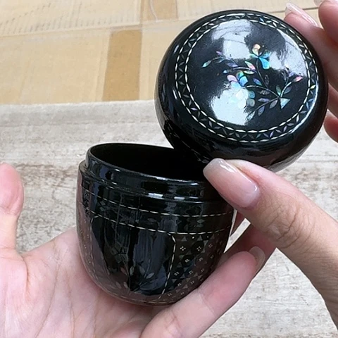 木质茶入。