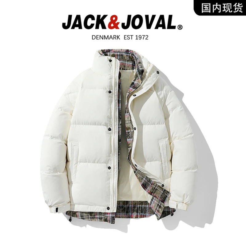 【品牌现货撤柜】JACK JOVAL品牌羽绒服男女冬季加厚外套假两件潮