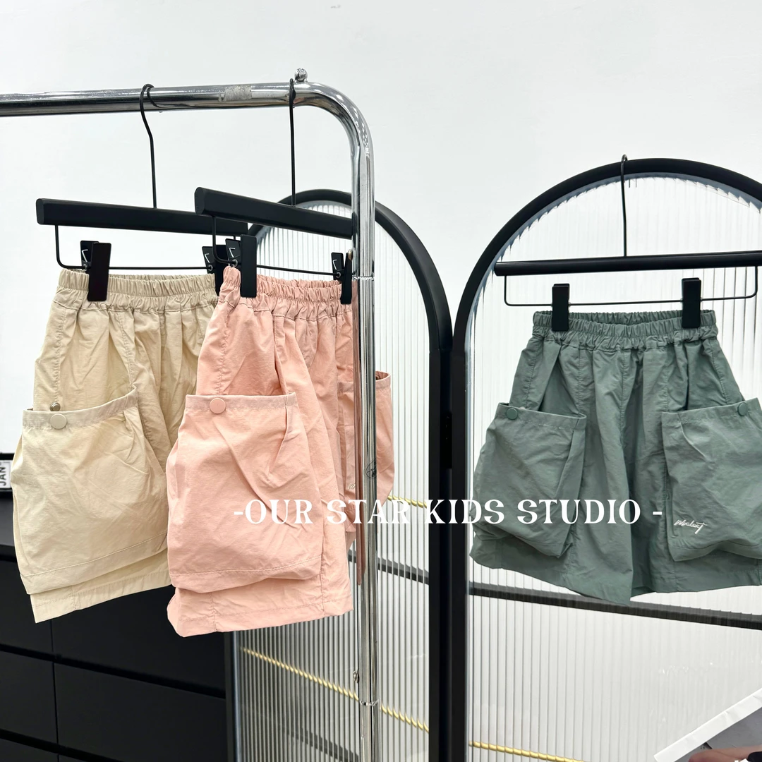 【三色工装】男女童2024夏季新款工装薄款短裤宽松韩童装SK028