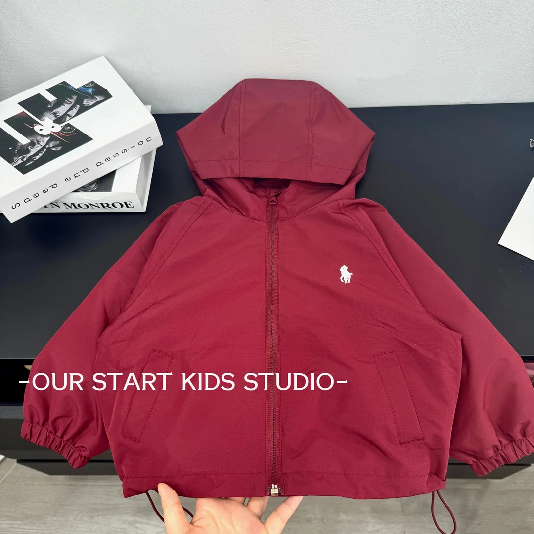 【回头率】儿童冲锋衣新款秋季男女童工装休闲连帽外套夹克