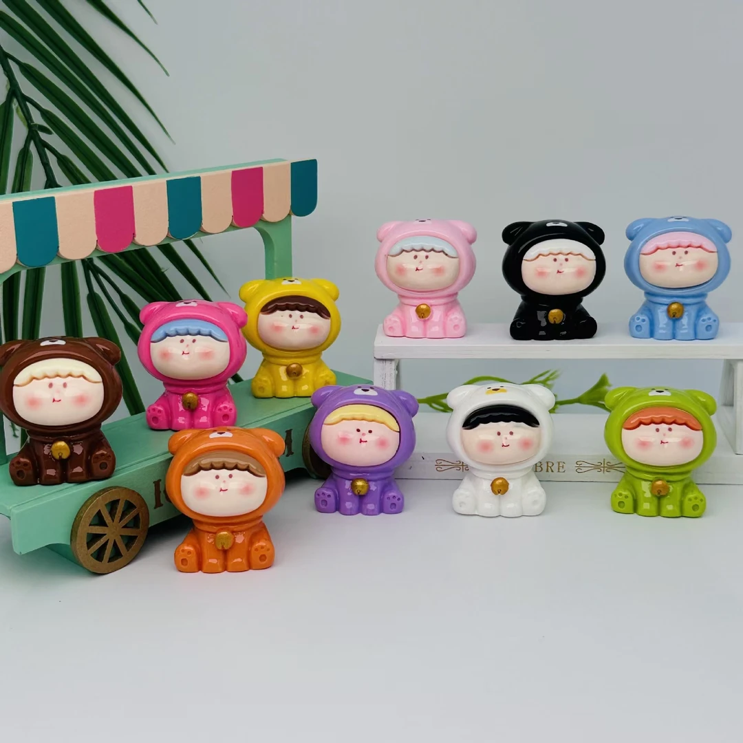 【双许愿】【夜透混】手工diy小熊莉莉丝小李四卡通树脂潮玩配件摆件