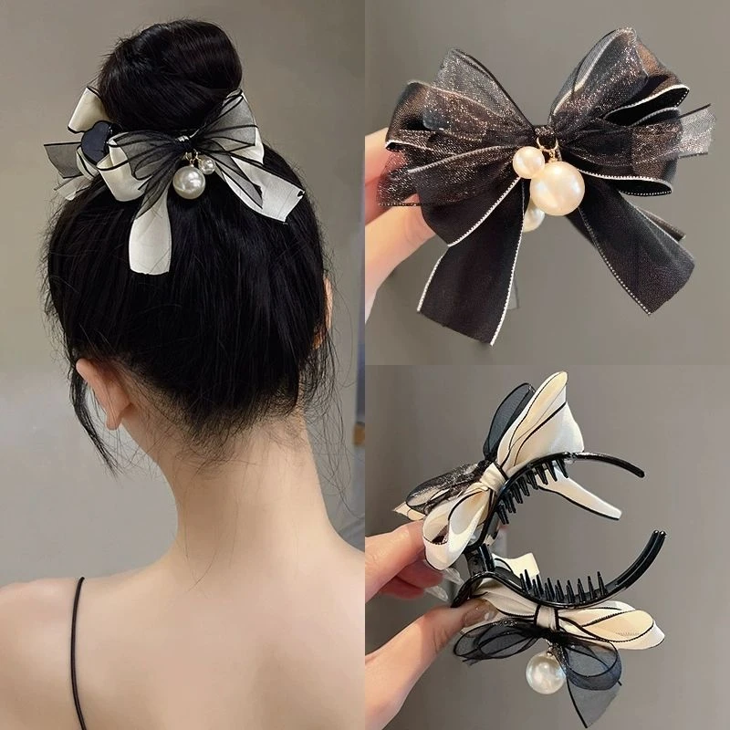 发夹蝴蝶结丸子头抓夹发夹女发饰盘发神器高端ZZ发夹