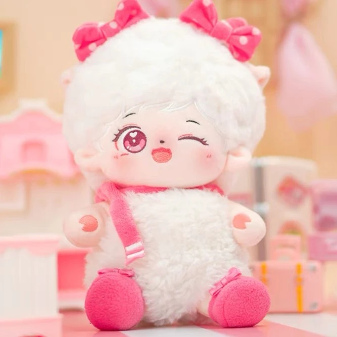 现货娃吧喜羊羊与灰太狼周边棉花娃娃懒美一娃衣23cm公仔玩偶