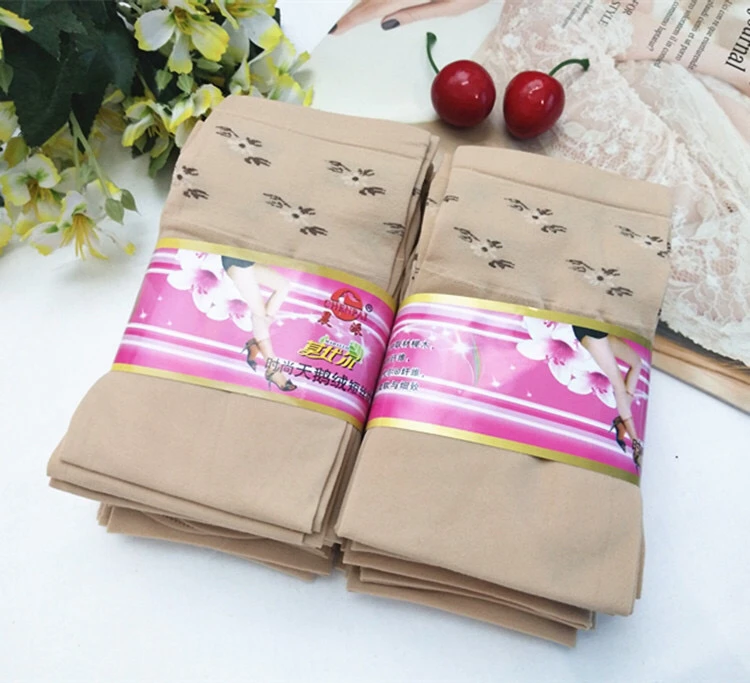 女士罗口提花防勾丝短袜天鹅绒舒适耐穿薄丝袜厂家直销夏季肤色