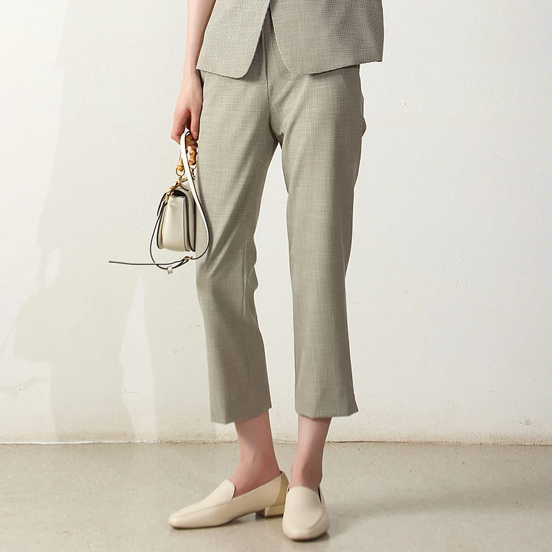 珂曼女装新款西服套装裤子直筒显瘦版型时尚正品B601