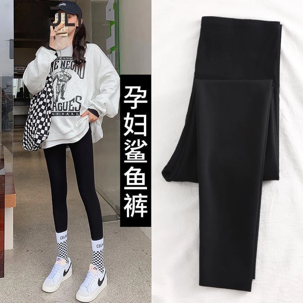 孕妇打底裤春秋外穿孕妇鲨鱼裤显瘦百搭孕妇裤子弹力加绒芭比裤