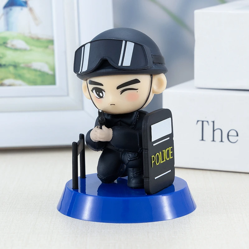 蜀黍特警公仔手办车载摆件装饰品创意男士可爱卡通玩偶女礼物