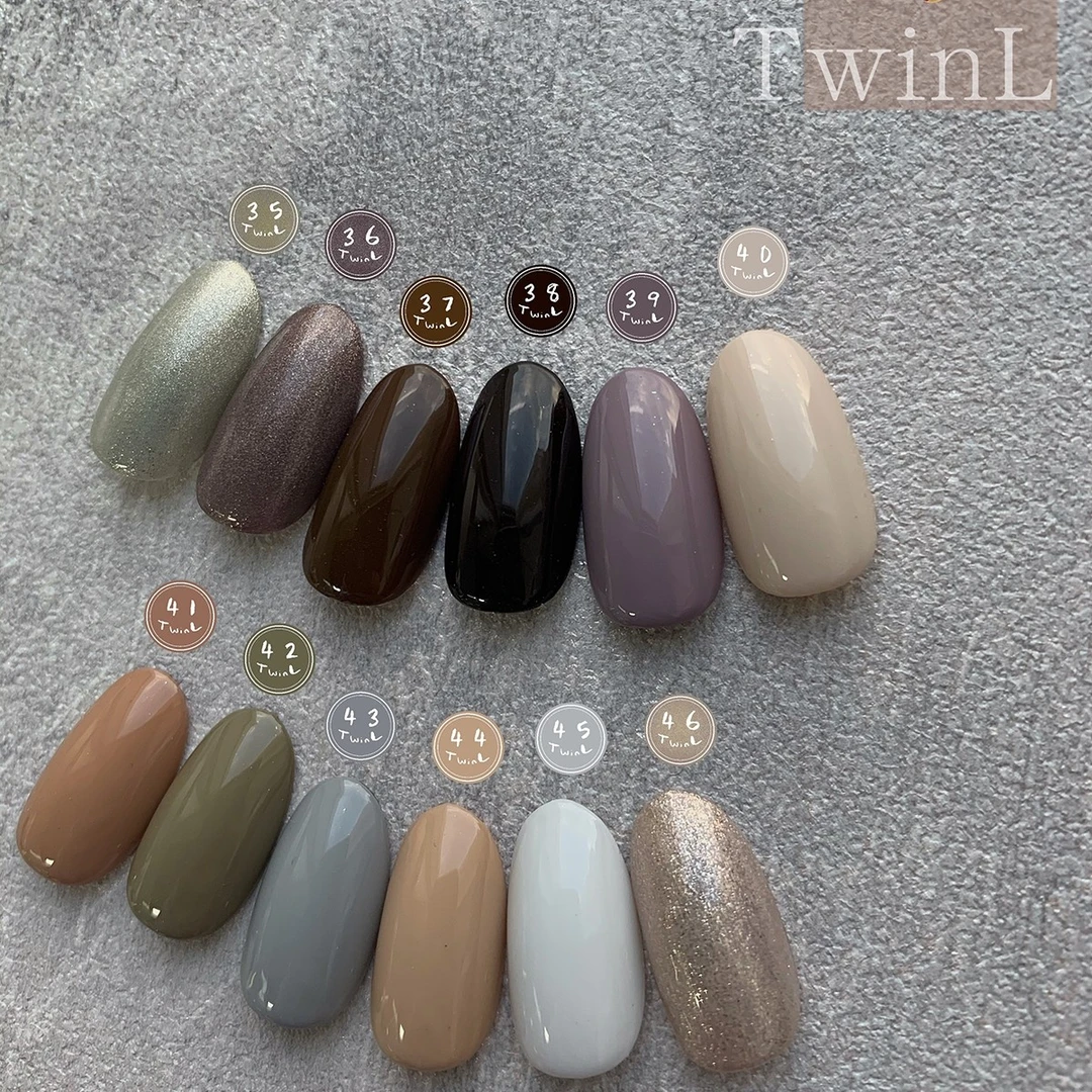 TwinL日系美甲光疗胶ins风新手经典罐装彩色甲油胶套装焦糖栗子