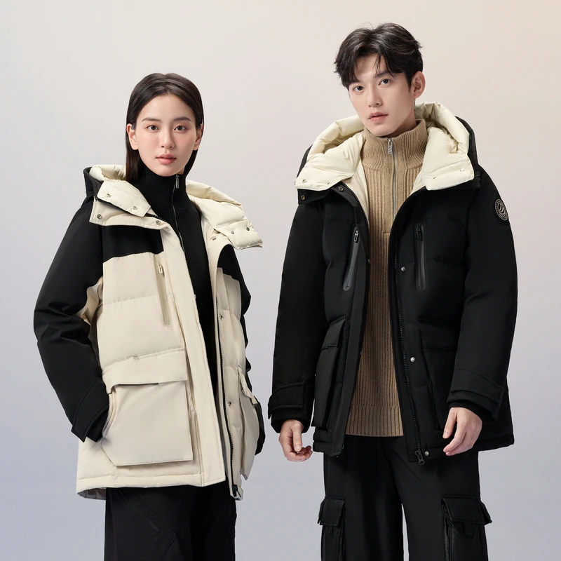 【波司登】2024冬季新款都市户外系列长款羽绒服大口袋情侣款外套
