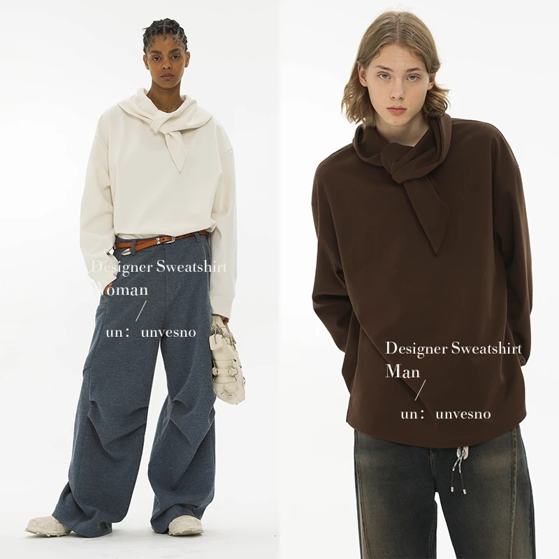 【可造型翻领】可造型领子长袖套头条纹肌理针织慵懒感休闲秋季长袖