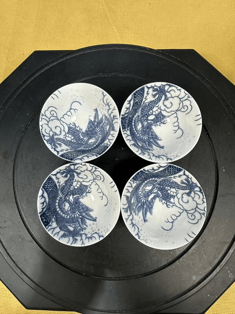 A629青花斗笠杯/四件