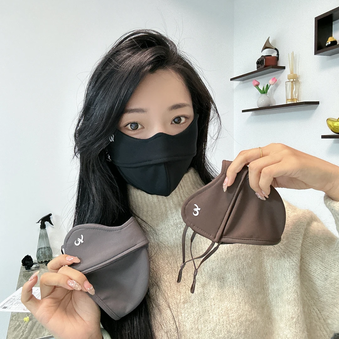 秋冬保暖口罩5D立体太空舱鱼骨透气加厚防寒面罩护眼角锦纶防蹭妆