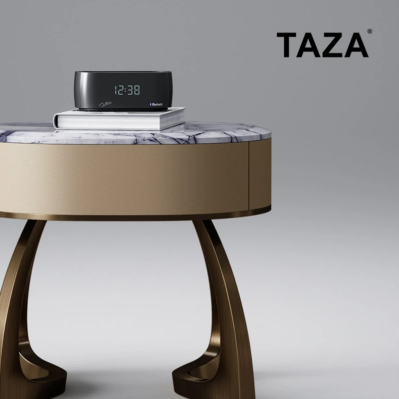 TAZA 意式轻奢床头柜 全屋配套卧室家具正品 天然奢石床头柜A237