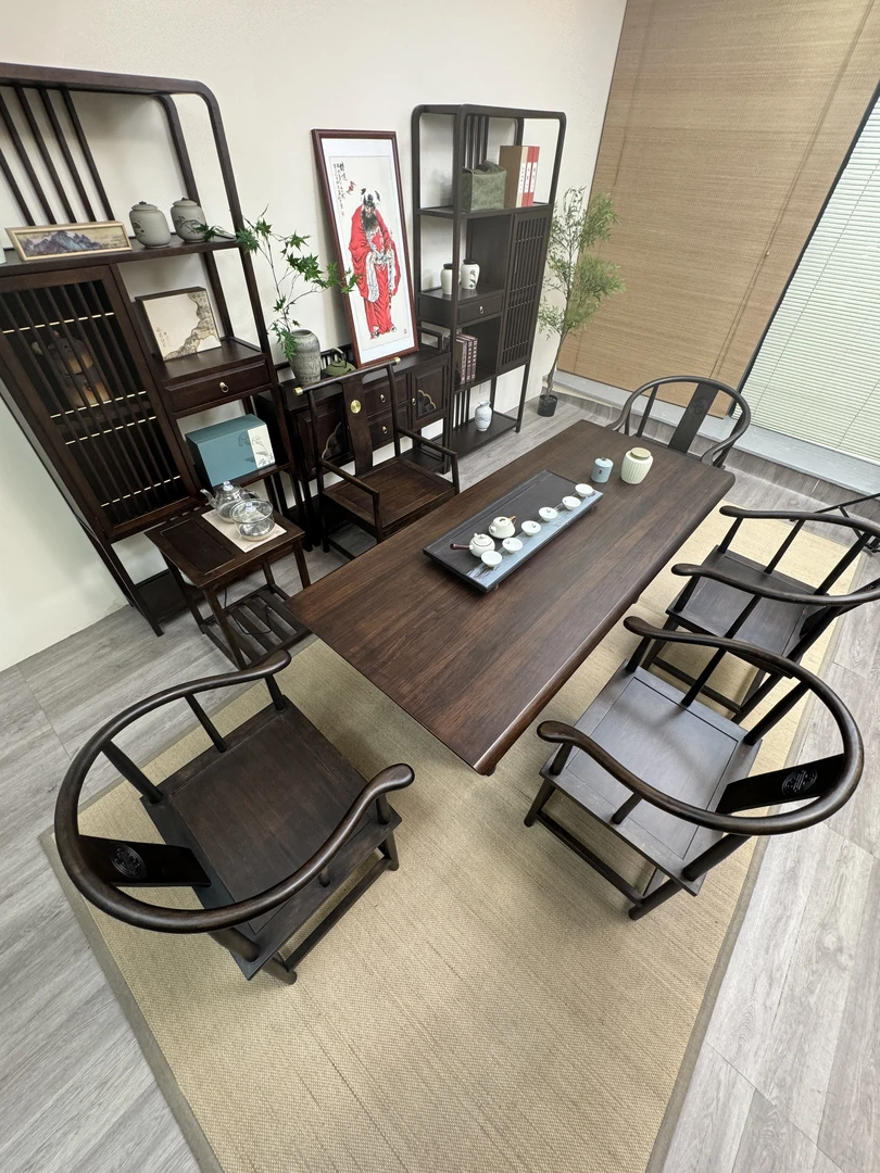 新中式茶桌云书茶桌实木办公室家用客厅茶桌