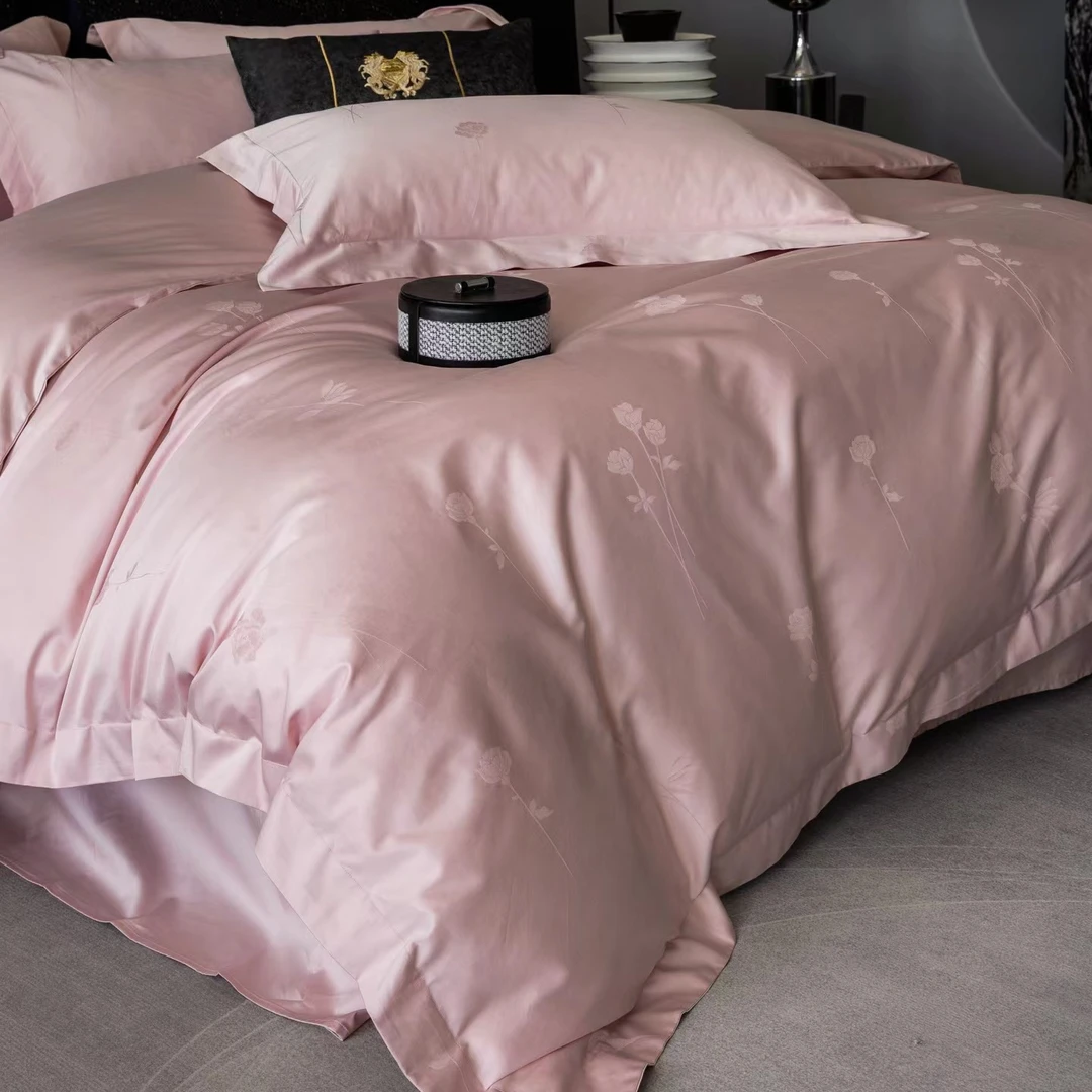 【寐可儿】 品牌尾单 高端 床品 特！ 百支长绒棉提花-亦玫