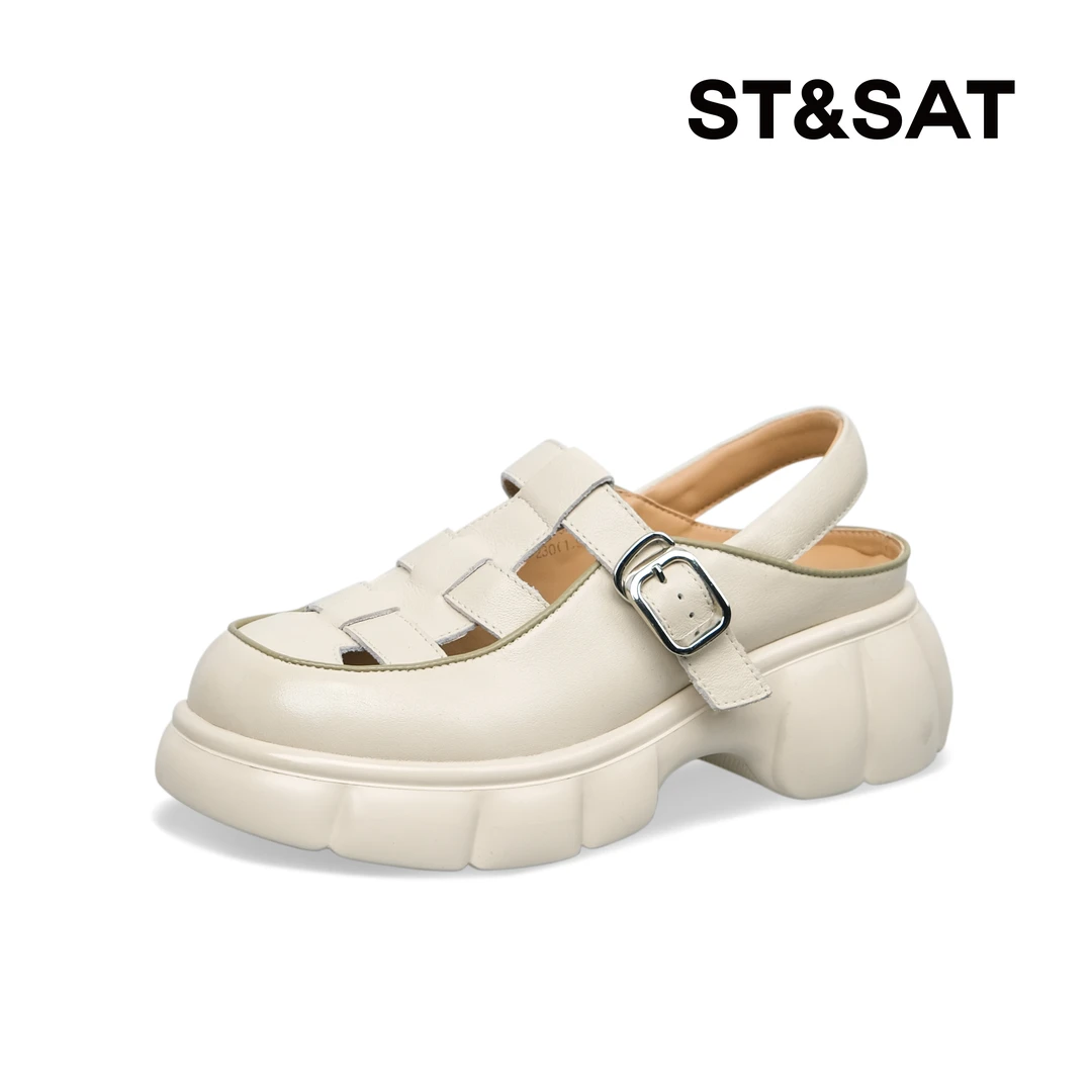 【高能感】星期六2024新款时尚增高凉鞋舒适罗马凉鞋女鞋SSC2115B0U