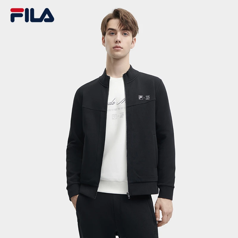 Fila/斐乐男【莫奈联名刺绣语录】春季立领高弹挺括外套F11M348501F