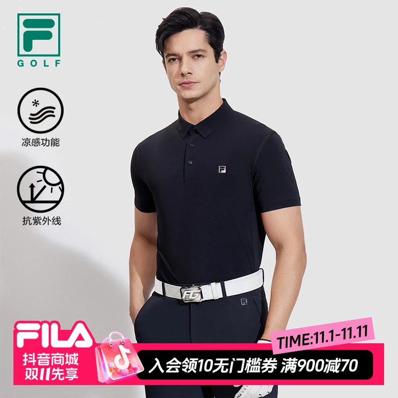 Fila/斐乐男子【高尔夫速干凉感运动polo衫】雅丹风短袖A11M425144F