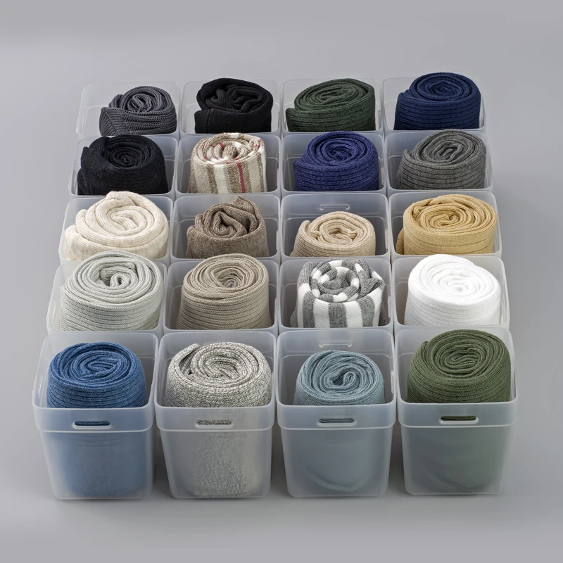 日本进口抽屉袜子收纳盒家用衣柜内裤分格子放内裤自由组合收纳盒