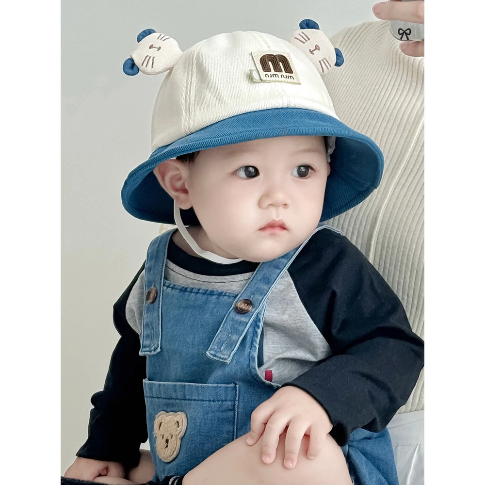 宝宝帽子秋冬季可爱超萌渔夫帽男女童婴幼儿防风盆帽加厚韩版百搭
