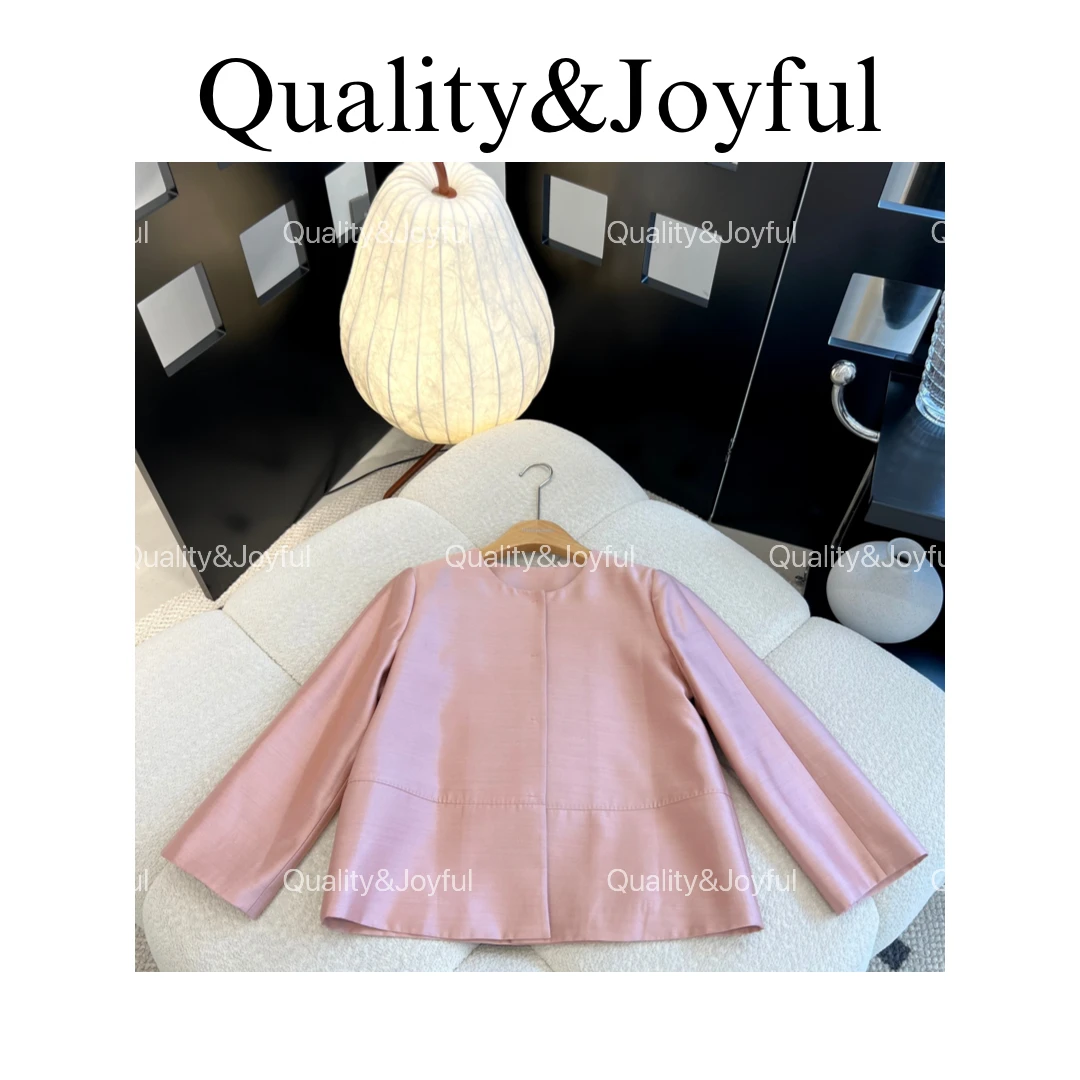 【花辰夕月】秋季轻奢高级感真丝羊毛面料轻礼服式短款上衣女外套