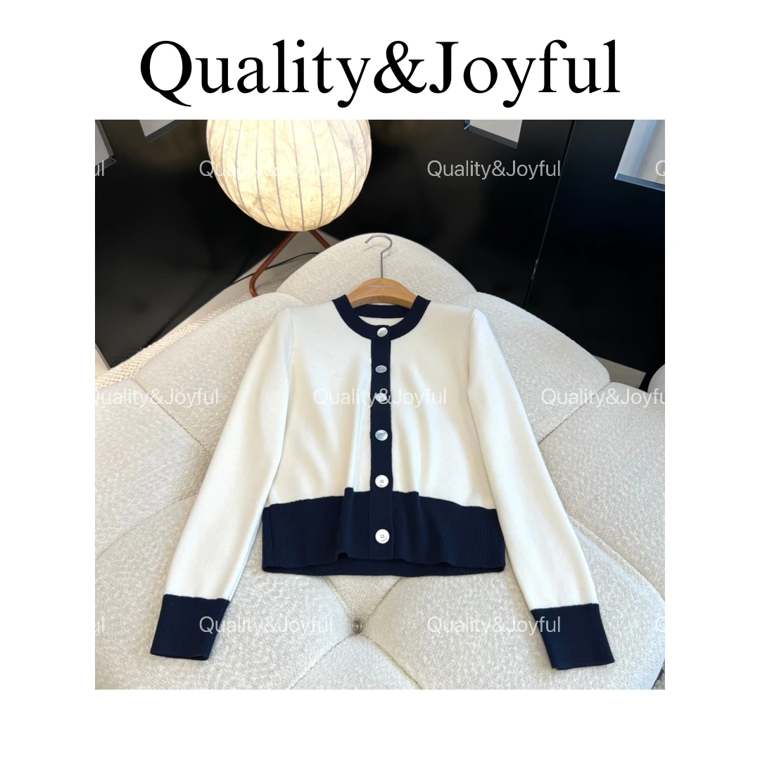 【日落海港】秋冬款绵羊毛 德国扬子纱 48支四平的工艺针织撞色上衣